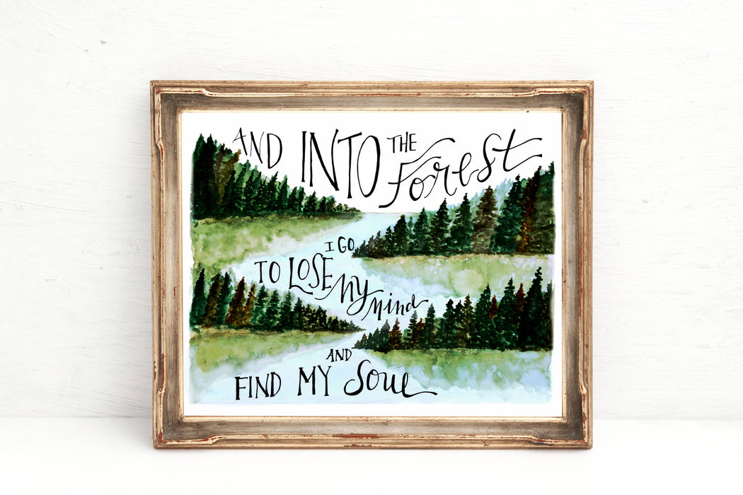 Into the Forest I Go Print