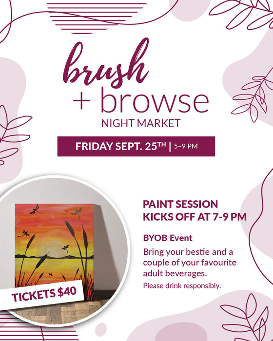 Brush & Browse Paint Workshop - Friday September 25th from 7PM - 9PM