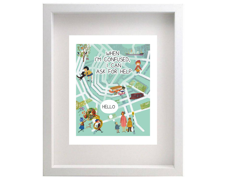 When I'm Confused I Can Ask for Help - 8x10 Glow Kiddo Glow Affirmation Print