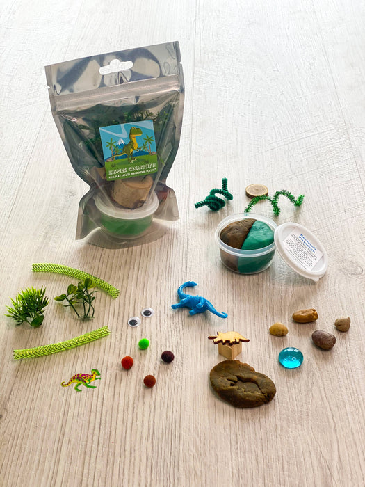 Dinosaur Play Dough Imagination Play Kit - bag size set