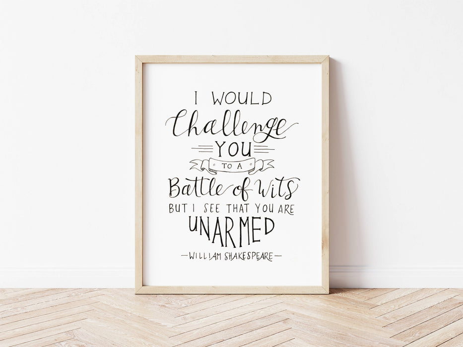 Battle of Wits Print