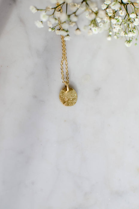 WILDFLOWER COIN NECKLACE