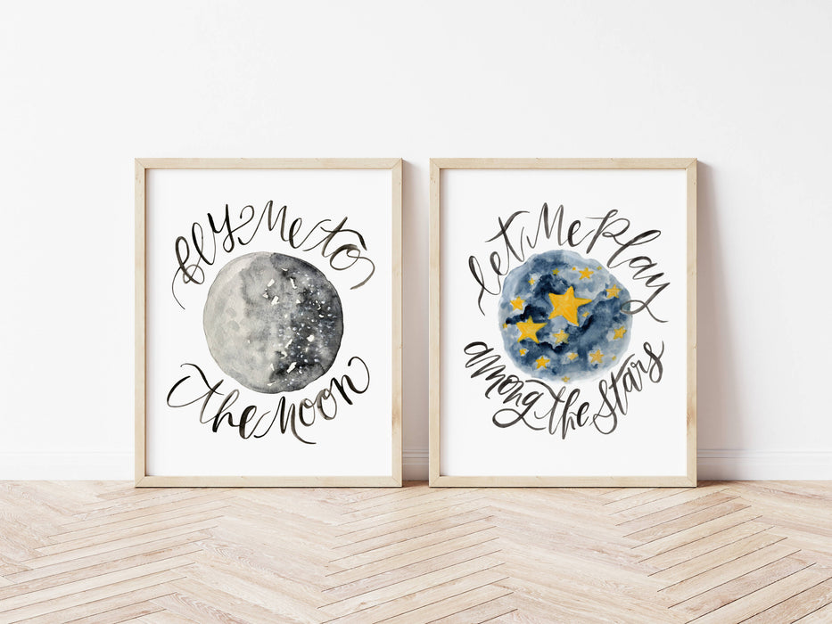 Fly Me To The Moon - SET OF 2 PRINTS